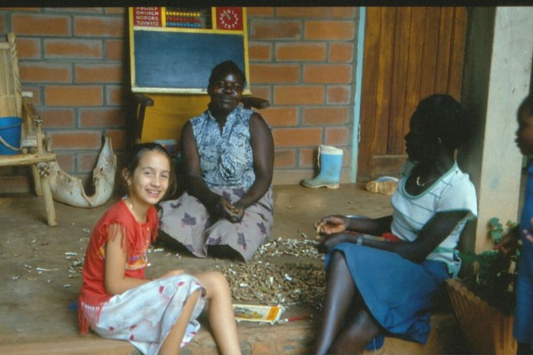 Atim Molinari a Lacor, in Uganda, nel 1987